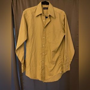 Christian Dior Tan Men’s Button-Down Dress Shirt Large